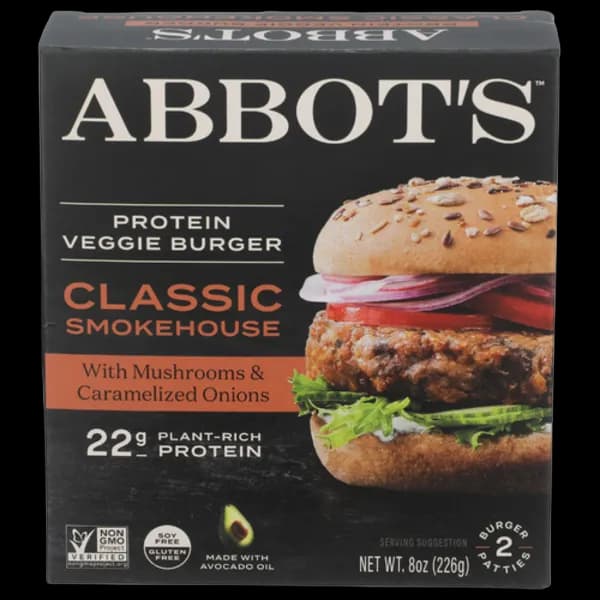 Abbot's Classic Smokehouse Protein Veggie Burger 2 Count