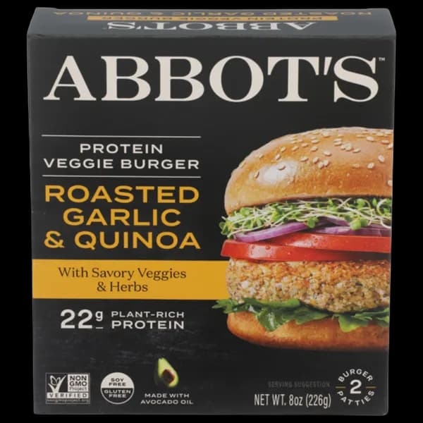 Abbot's Garlic & Herb Protein Veggie Burger 2 Count