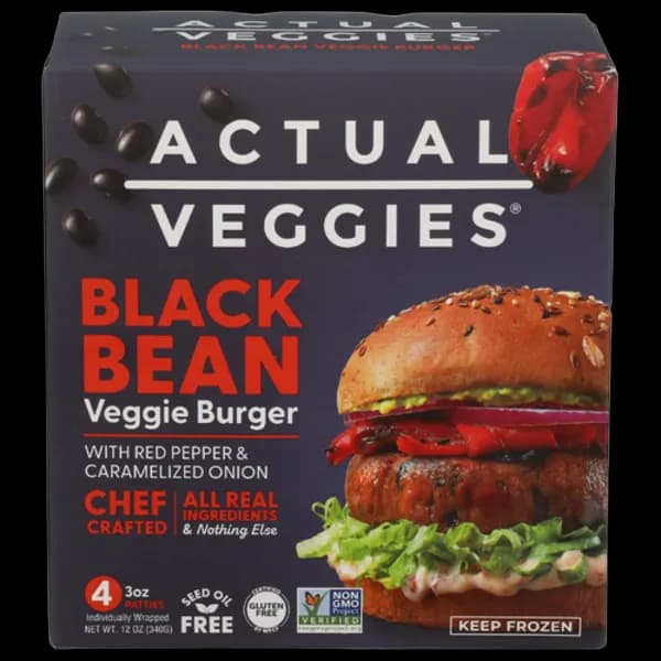Actual Veggies Black Bean Veggie Burgers