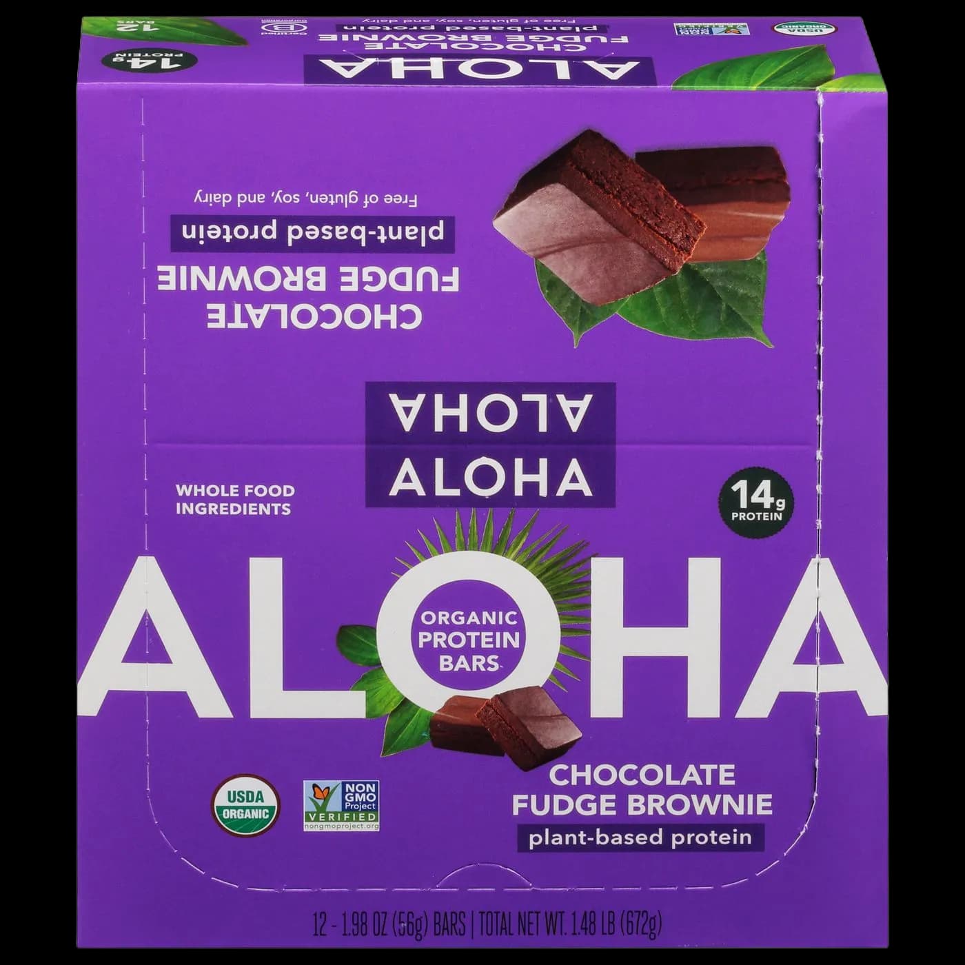 Aloha Protein Bar, Chocolate Fudge Brownie, Organic