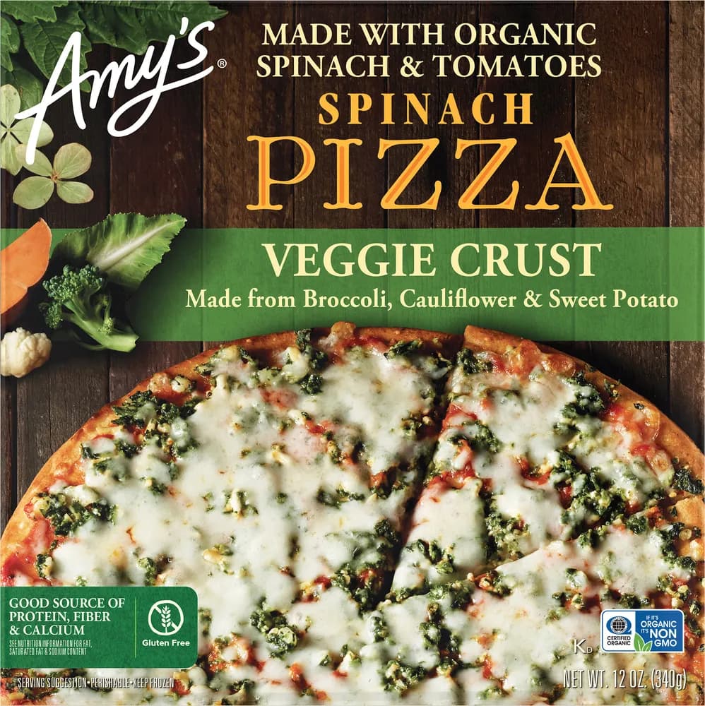 Amy's Pizza, Veggie Crust, Spinach