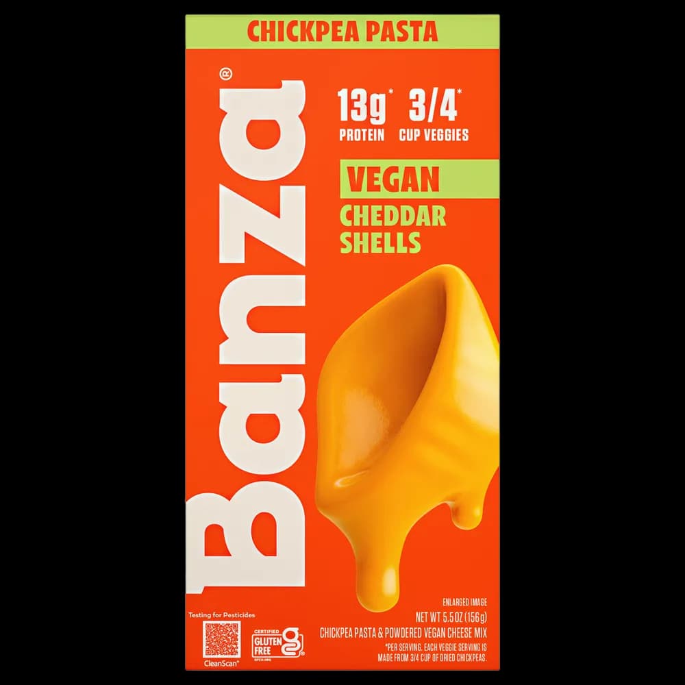 Banza Mac & Cheese, Made with Chickpea Pasta, Shells + Vegan Cheddar