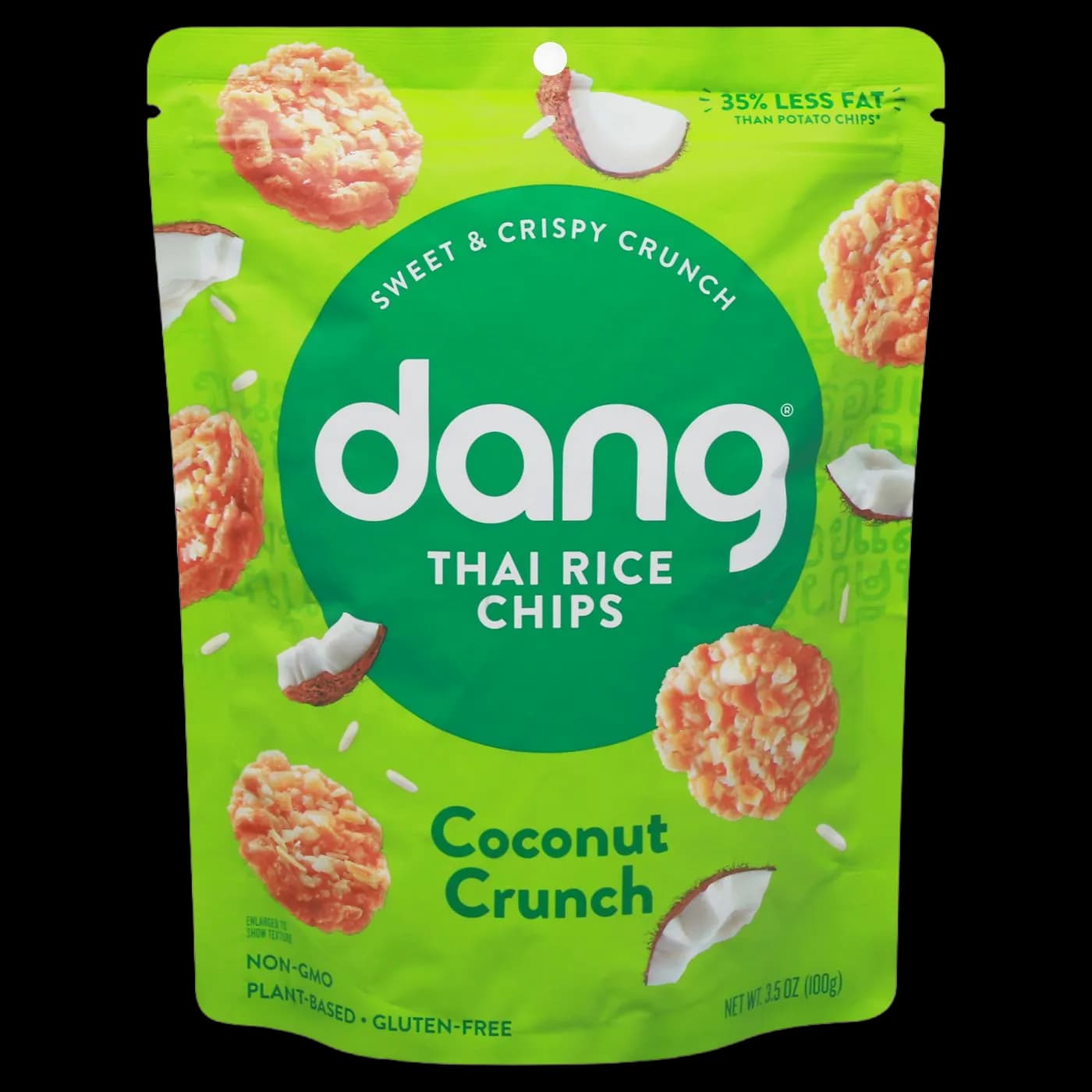 Dang Thai Rice Chips, Coconut Crunch, Sweet & Crispy