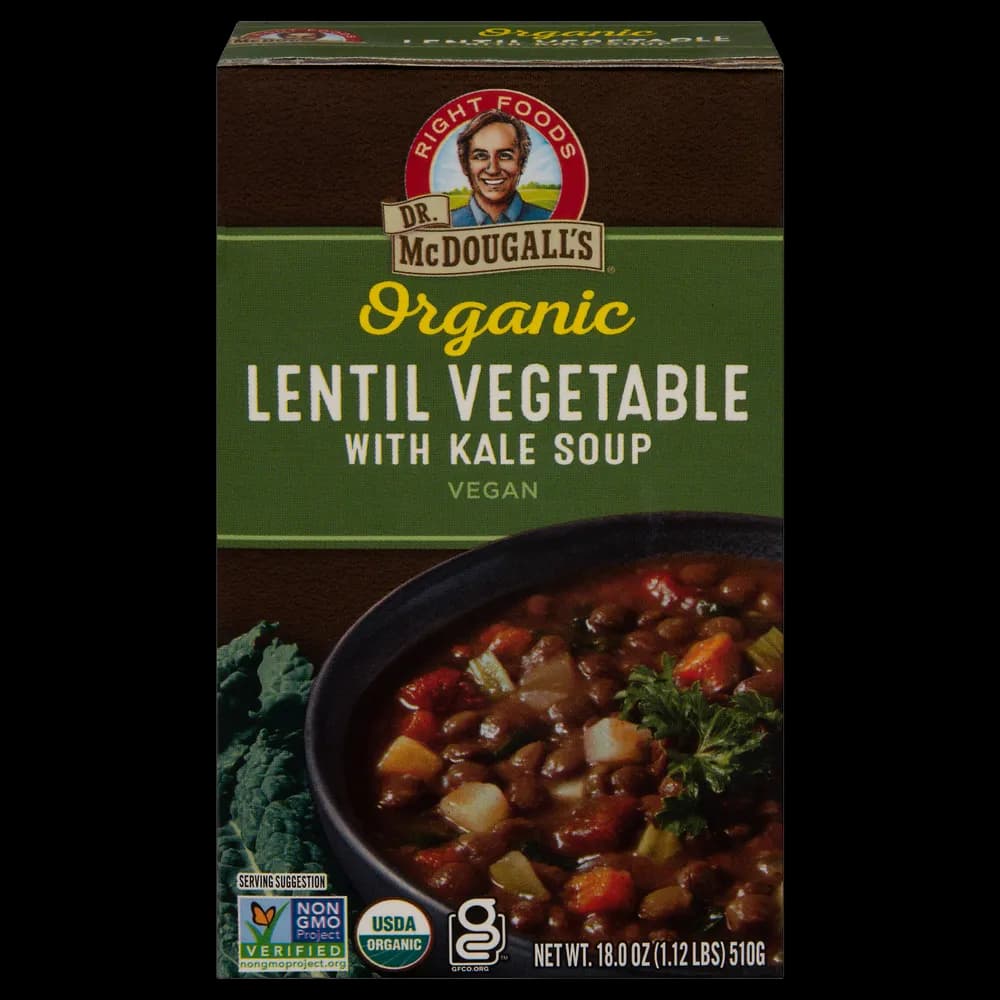 Dr. McDougall's Soup, Organic, Lentil Vegetable with Kale