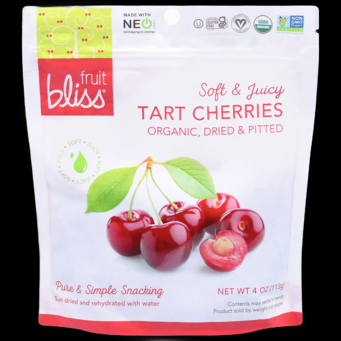 Fruit Bliss Tart Cherries, Organic, Dried & Pitted