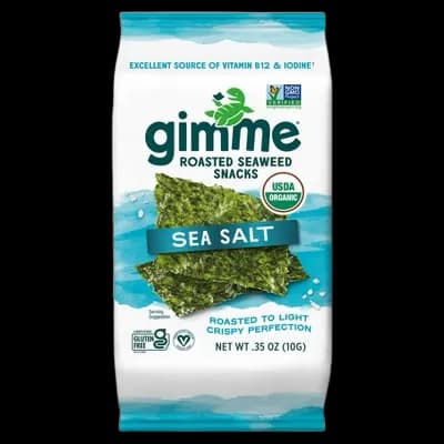 GimMe Organic Roasted Seaweed Snack Sea Salt