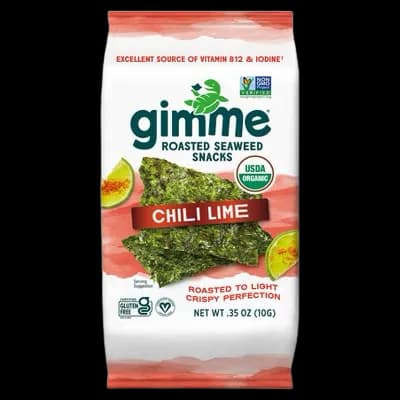 Gimme Snacks Organic Roasted Seaweed Chip Chili Lime