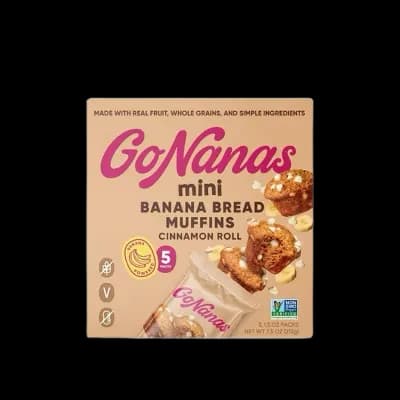 GoNanas Cinnamon Roll Banana Bread Mini Muffins