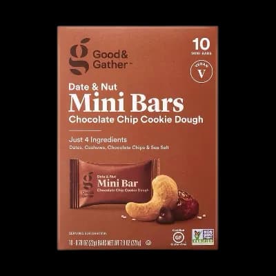 Good & Gather Date and nut Bars Mini Chocolate Chip Cookie Dough