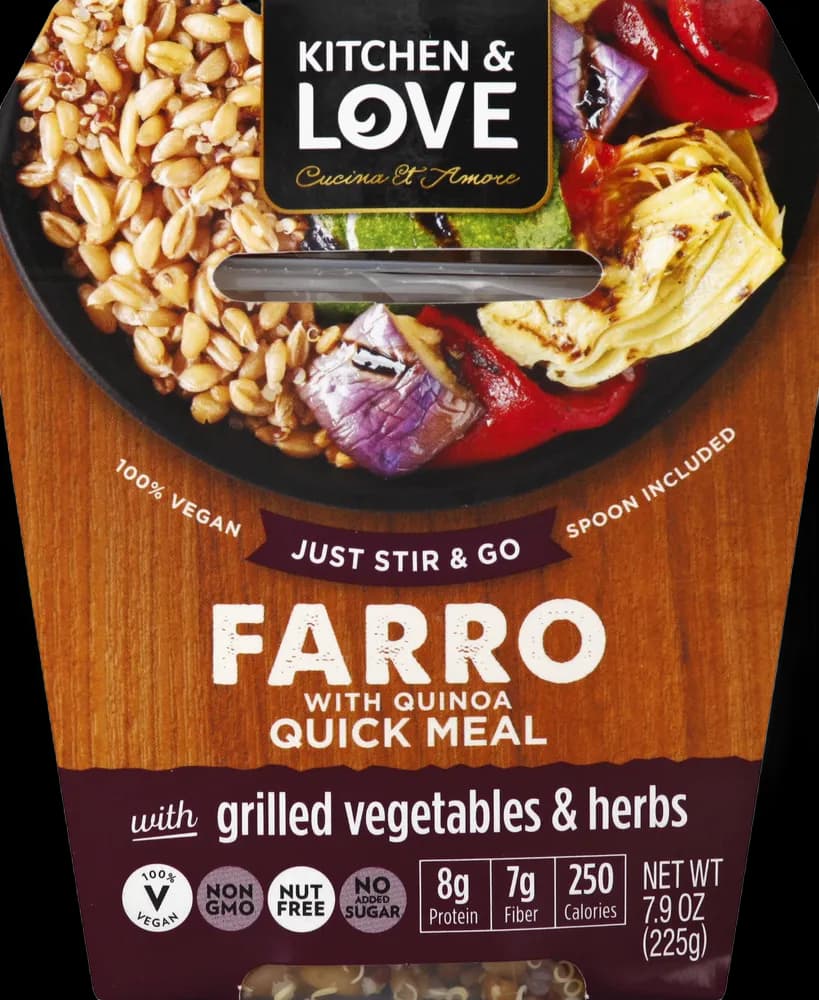 Kitchen & Love Grilled Vegetables & Herbs Farro Quick Meal