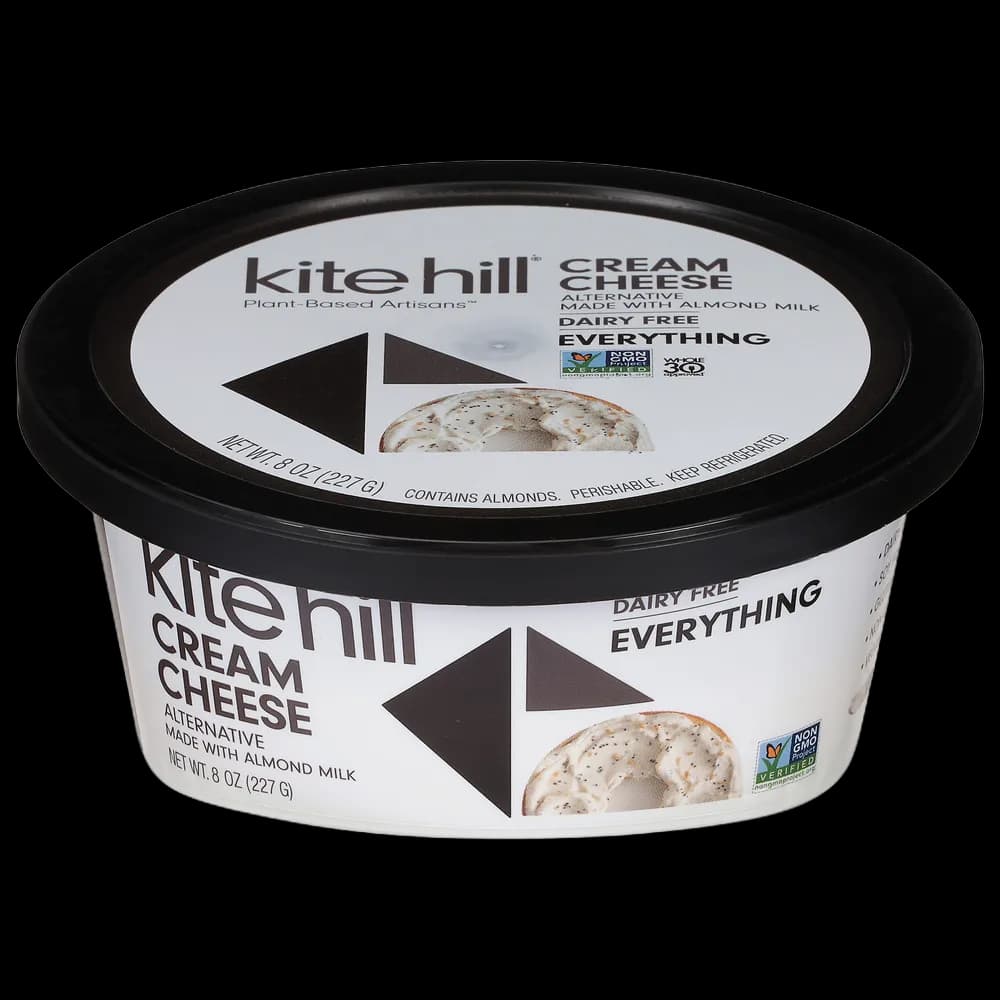 Kite Hill Cream Cheese Alternative, Dairy Free, Everything