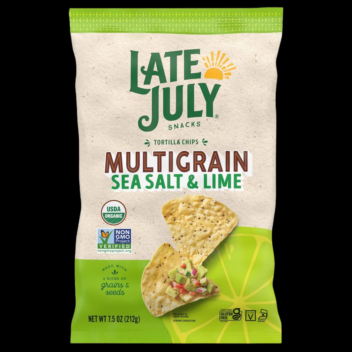 LATE JULY® Snacks Multigrain Sea Salt and Lime Tortilla Chips