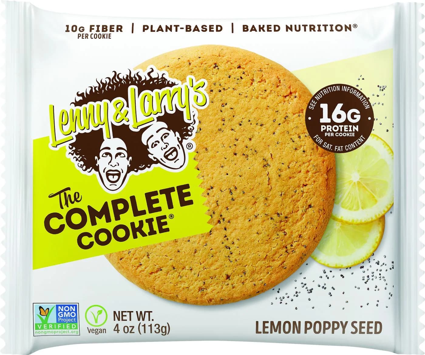 Lenny & Larry's The Complete Cookie Cookie, Lemon Poppy Seed, Soft-Baked