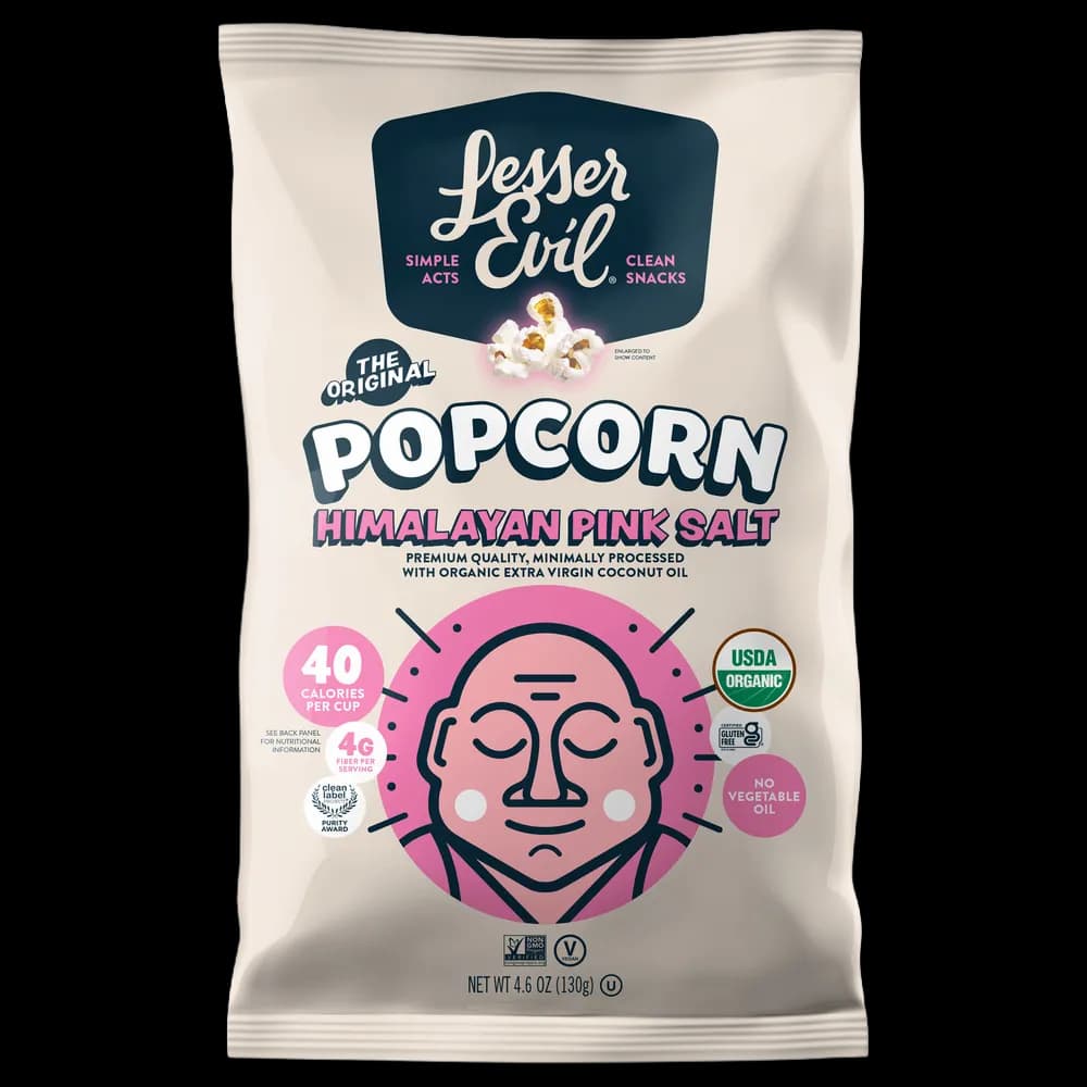 LesserEvil Himalayan Pink Salt Popcorn