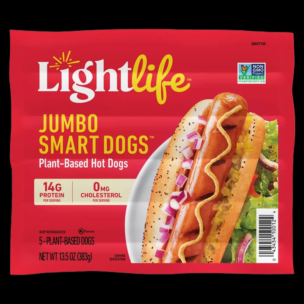 Lightlife Jumbo Smart Dogs Hot Dogs, Plant-Based