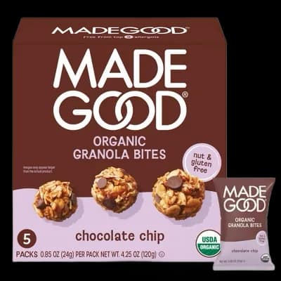 MadeGood Chocolate Chip Organic Granola Bites