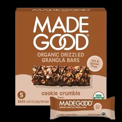 MadeGood Chocolate Dipped Granola Bar Cookie Crumble