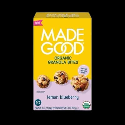 MadeGood Organic Snack Bars Granola Bites Lemon Blueberry