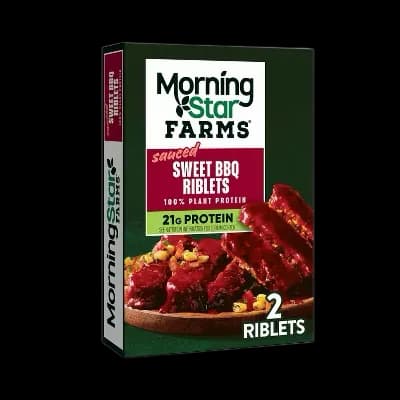 MorningStar Farms Vegan Frozen Sauced Riblets Sweet BBQ