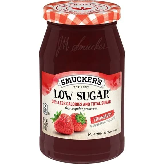Smucker’s Low-Sugar (Reduced Sugar) Strawberry Preserves