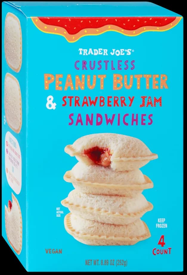 Trader Joe’s Crustless Peanut Butter & Strawberry Jam Sandwiches
