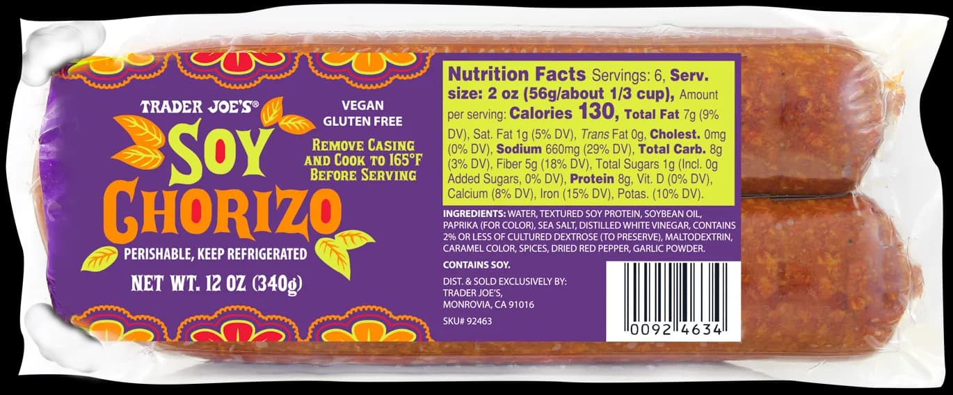 Trader Joe’s Soy Chorizo
