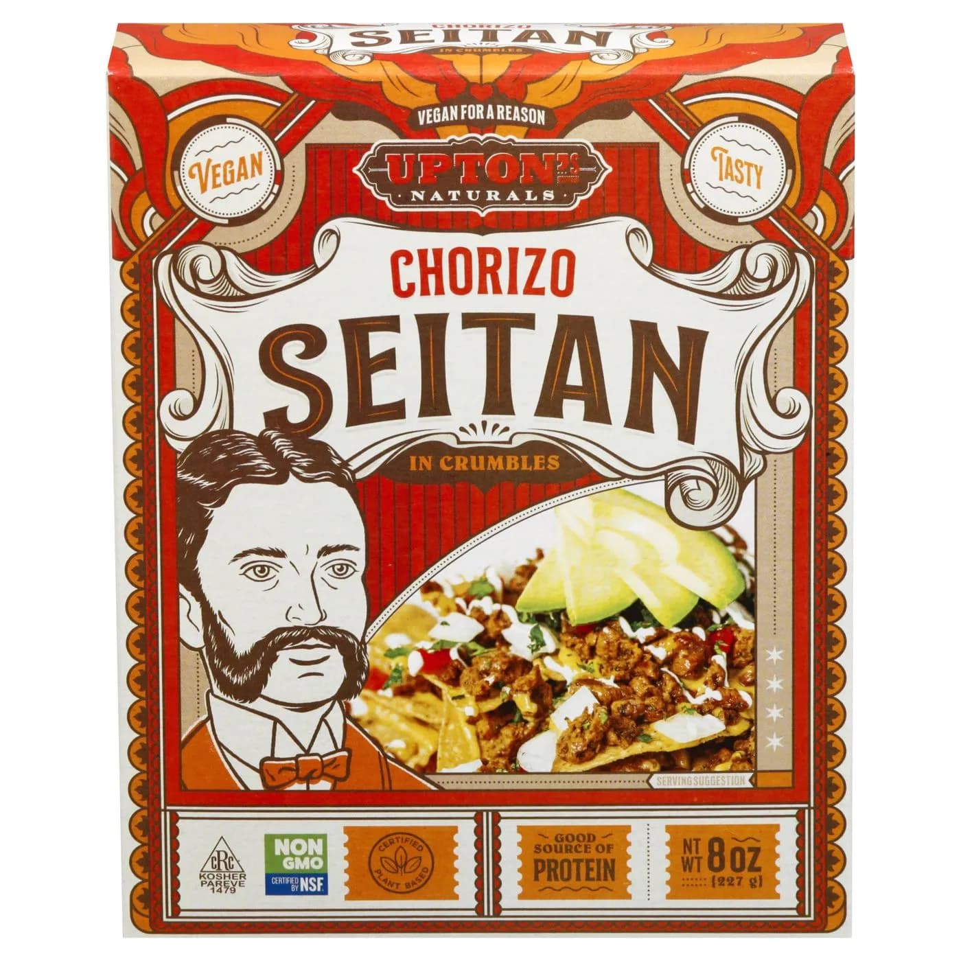 Upton's Naturals Seitan, Vegan Crumbles, Chorizo