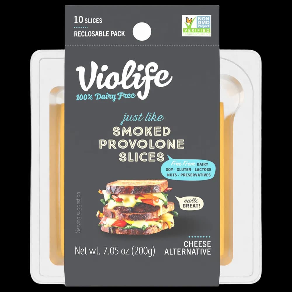 Violife Just Like Smoked Provolone Slices, Dairy-Free Vegan