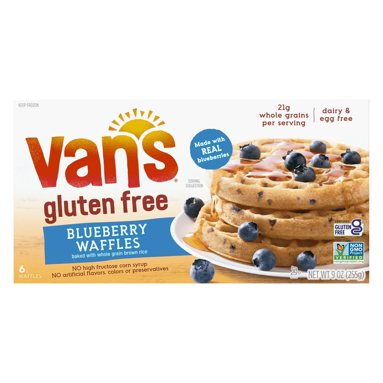Van's Gluten-Free Blueberry Waffles