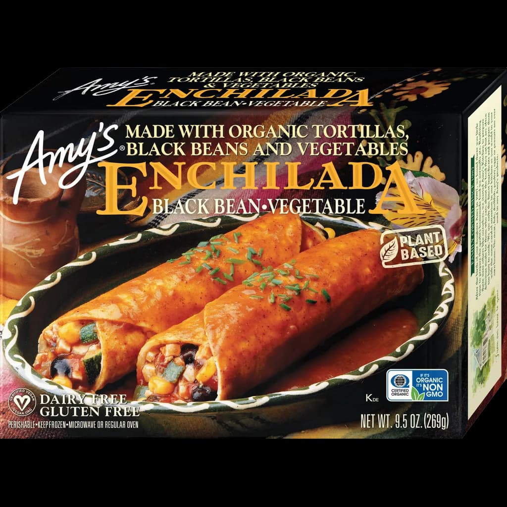 Amy's Frozen Black Bean Vegetable Enchilada
