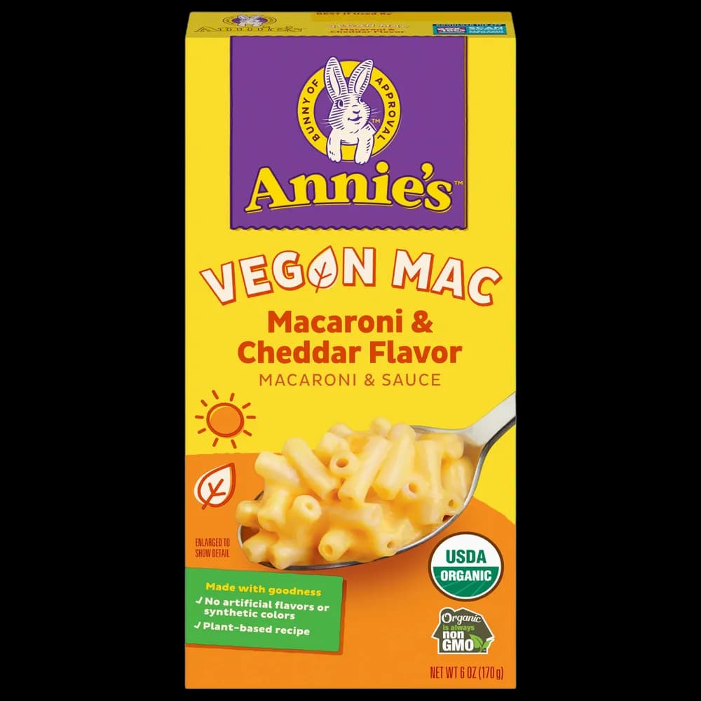 Annie's Vegan Mac Macaroni & Cheddar Flavor Macaroni & Sauce