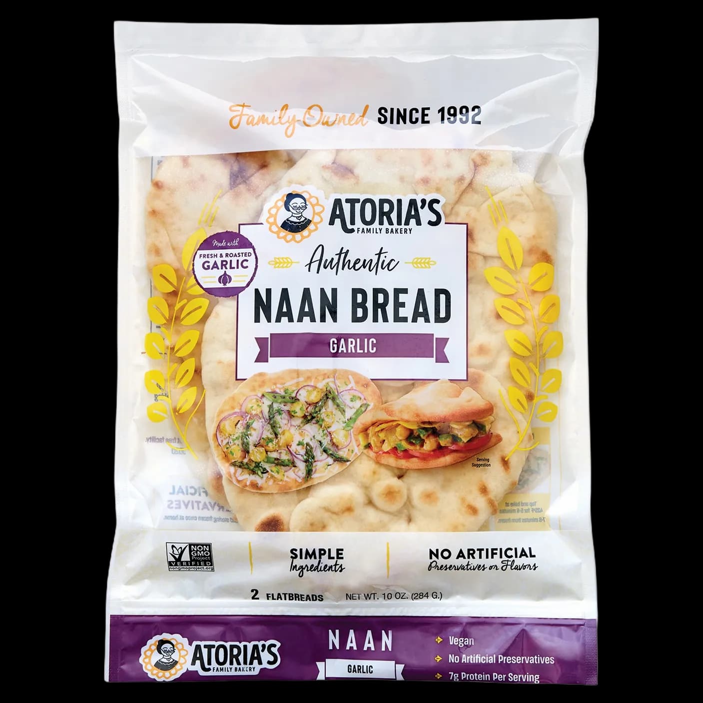 Atoria's Family Bakery Garlic Naan Bread