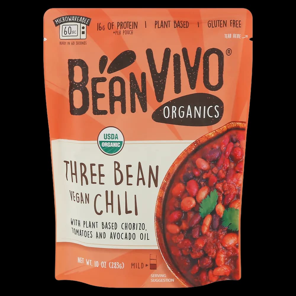 BeanVivo Organics Three Bean Chili, Vegan, Mild