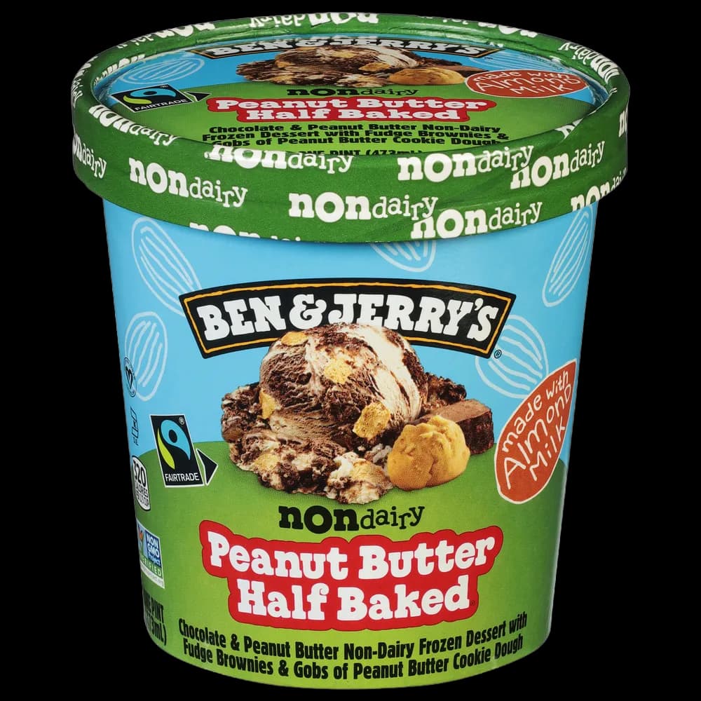 Ben & Jerry's Frozen Dessert, Non Dairy, Peanut Butter Half Baked