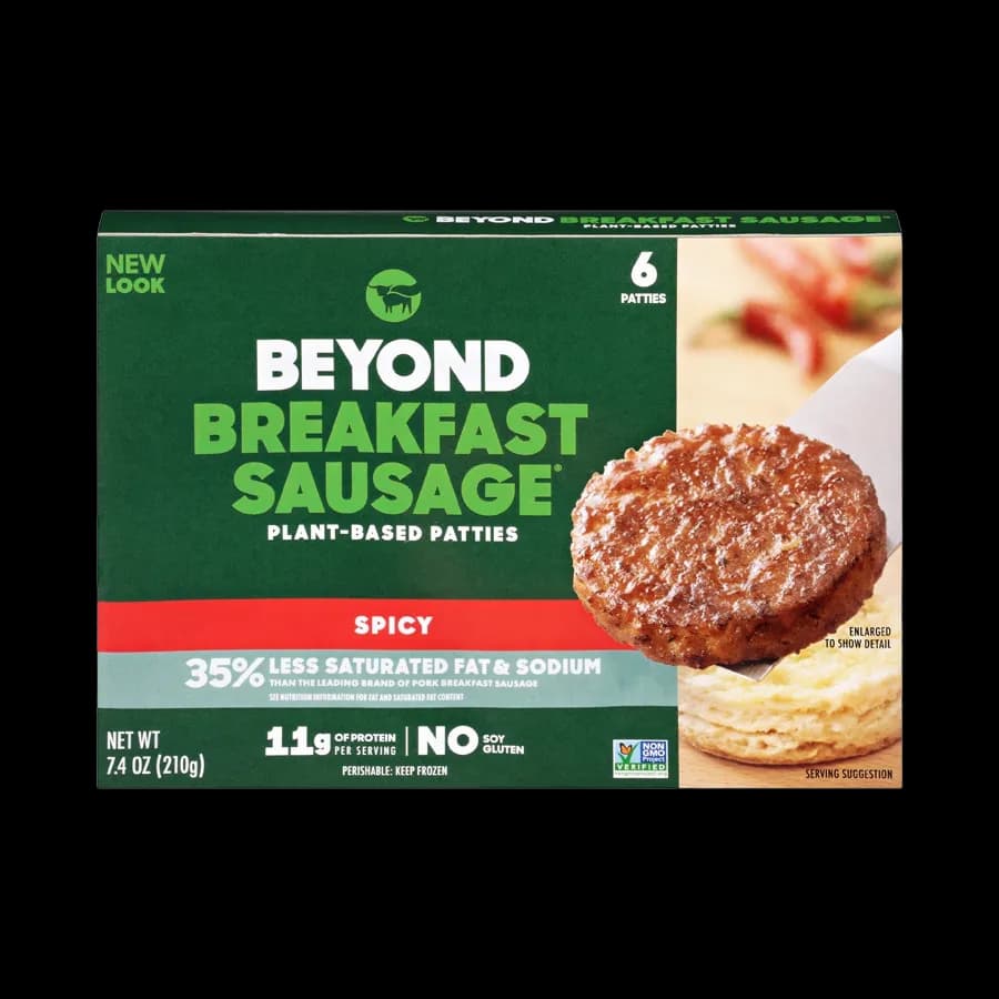 Beyond Breakfast Sausage Patties, Plant-Based, Spicy