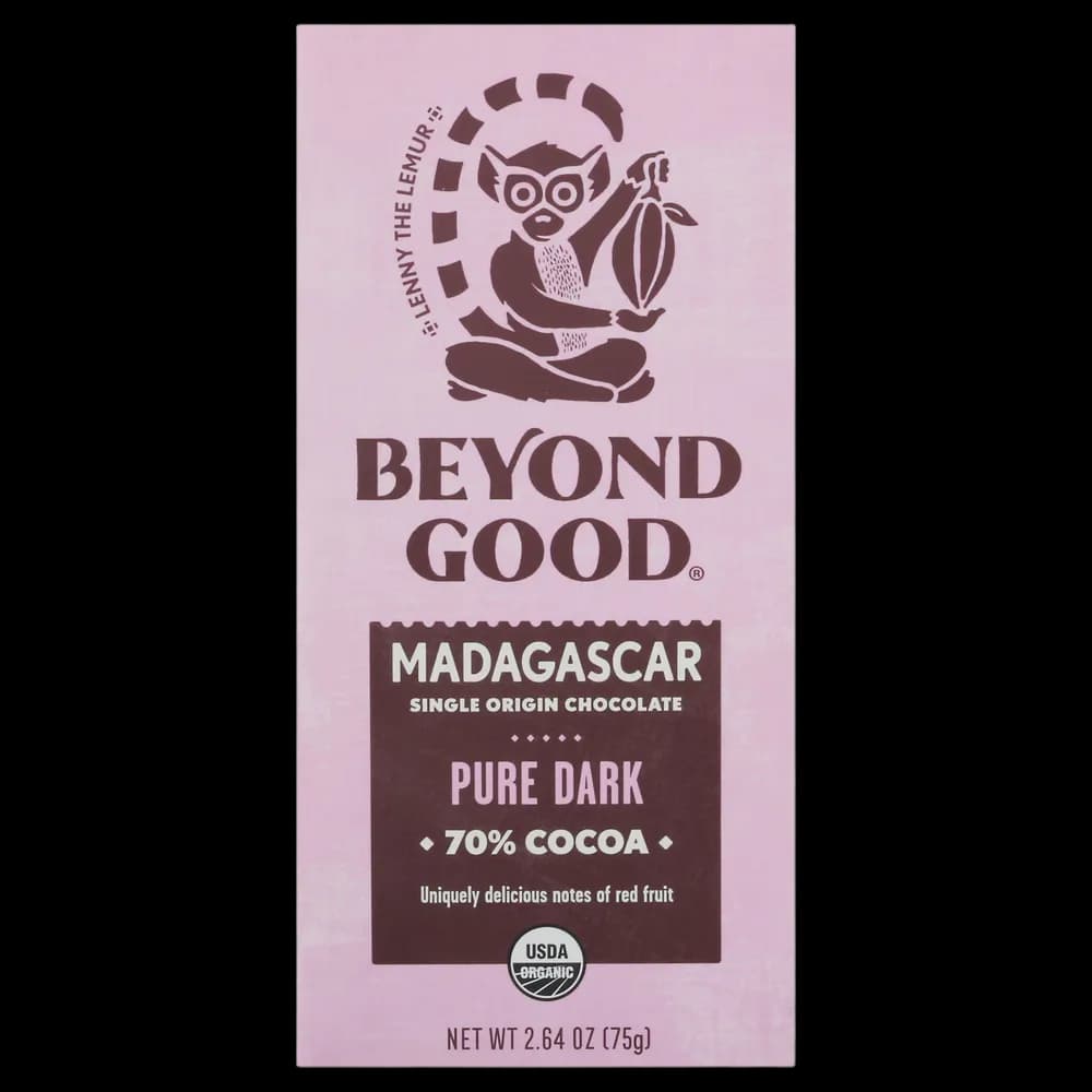 Beyond Good Chocolate, Pure Dark, Madagascar, 70% Cocoa