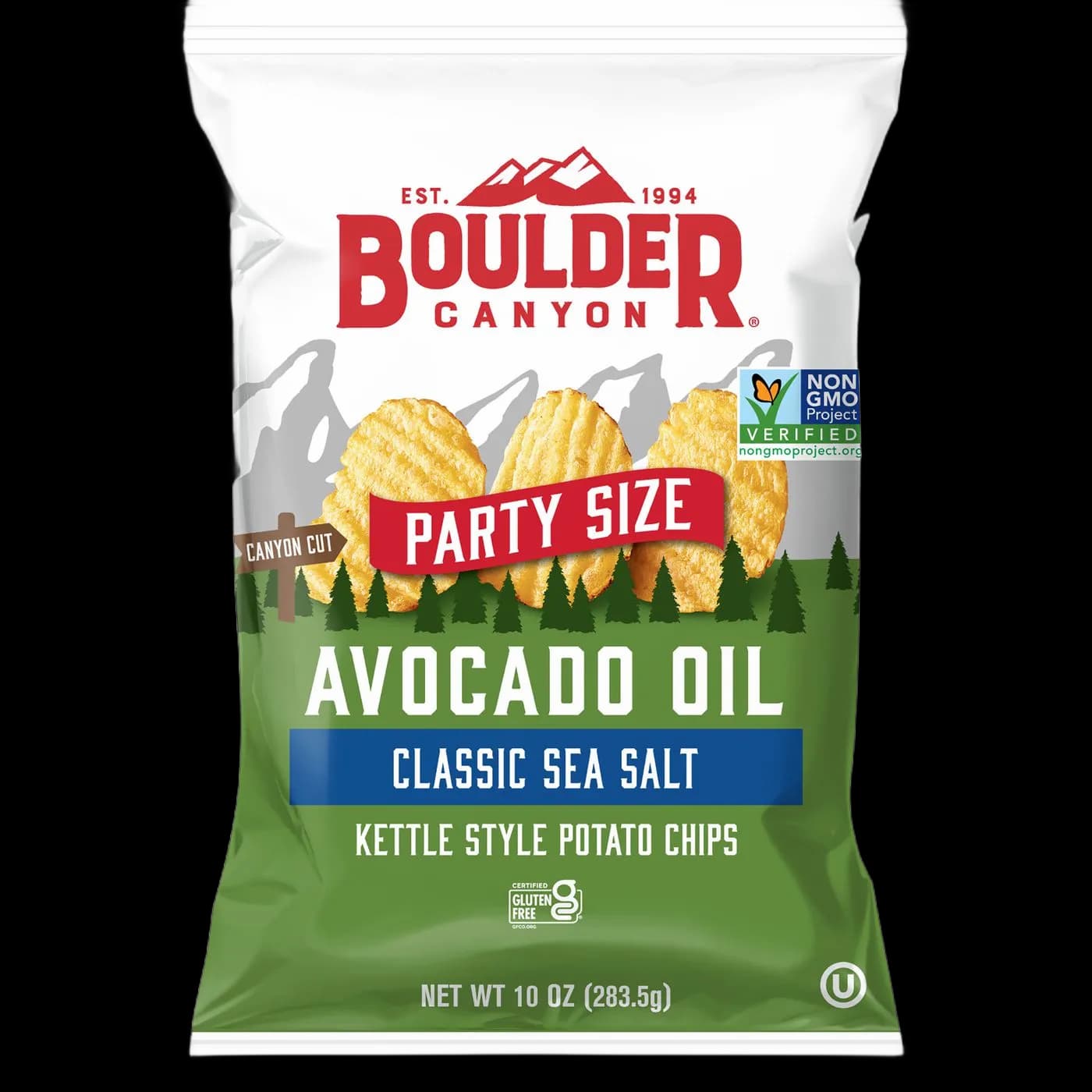 Boulder Canyon Potato Chips, Avocado Oil Classic Sea Salt, Party Size