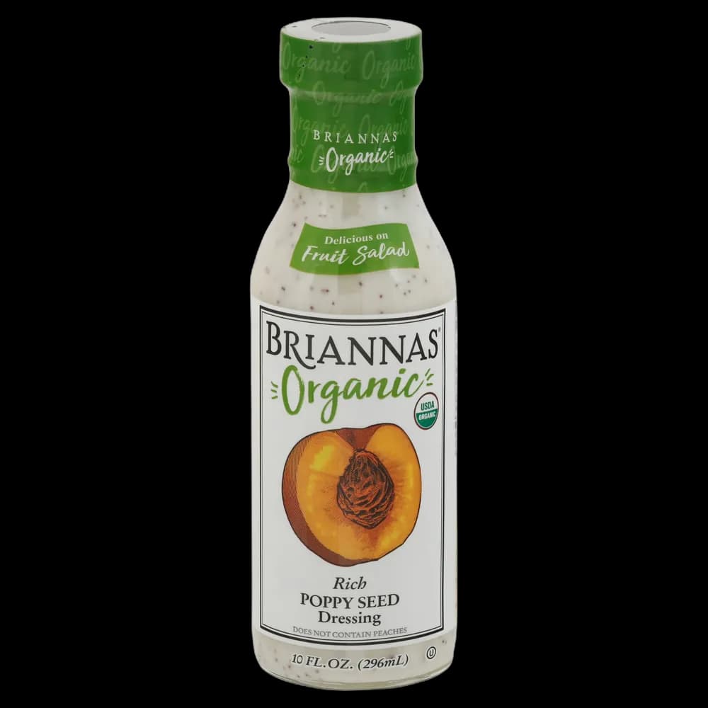 Briannas Dressing, Organic, Poppy Seed, Rich