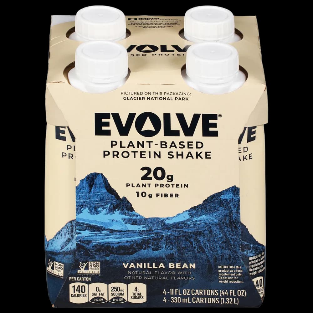 Evolve Protein Shake, Plant-Based, Vanilla Bean