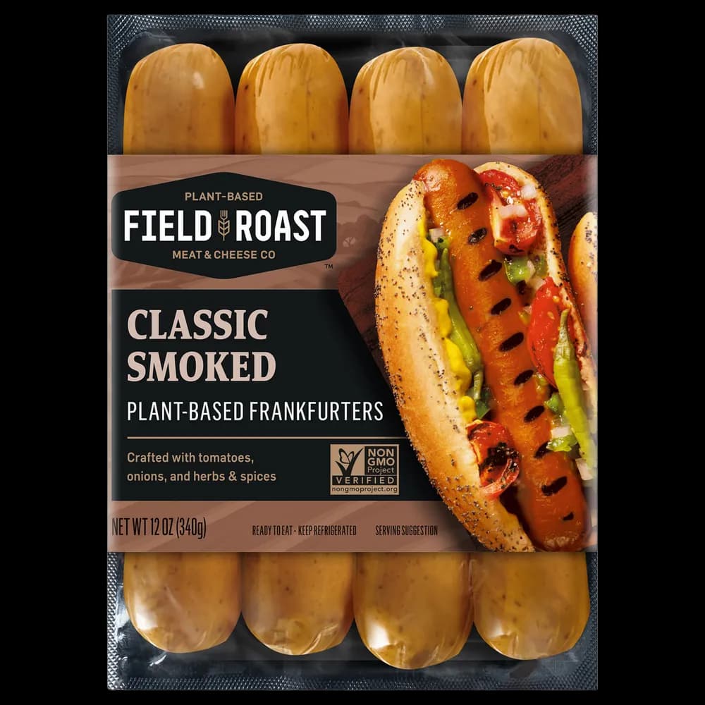 Field Roast Frankfurters, Classic Smoked, Plant-Based