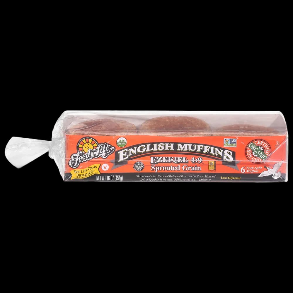 Food for Life Ezekiel 4:9 Sprouted Grain Fork-Split English Muffins