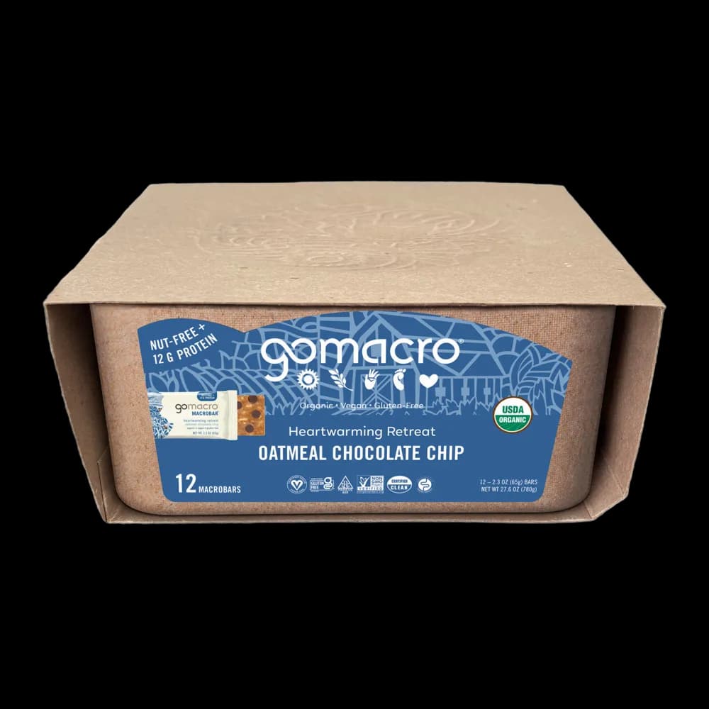 GoMacro Heartwarming Reatreat MacroBars, Oatmeal Chocolate Chip