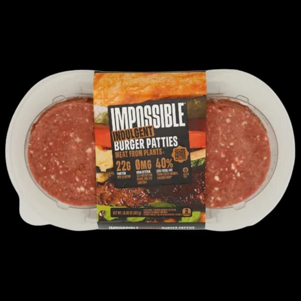 Impossible Indulgent Burger Patties Made From Plants