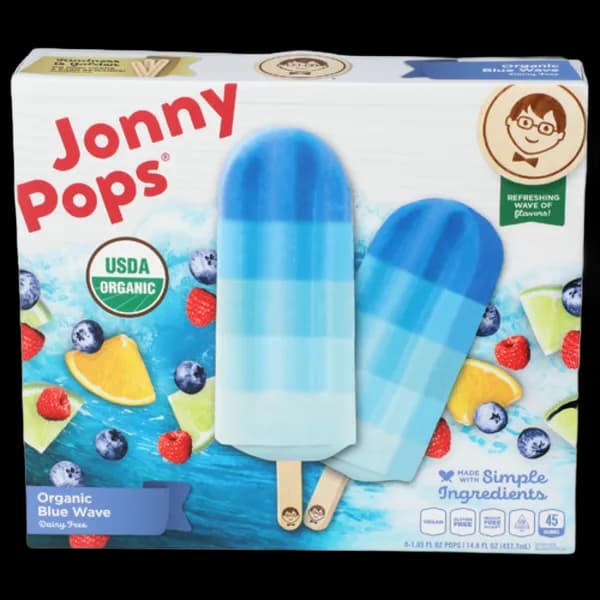 Jonny Pops Organic Blue Wave Frozen Bars