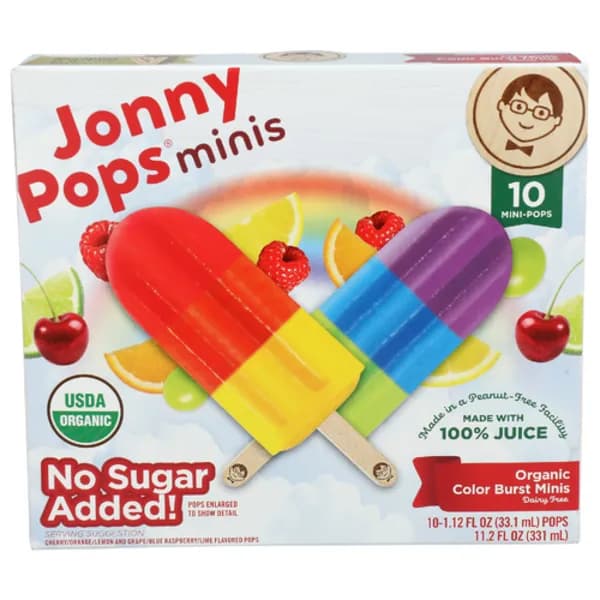 Jonny Pops Organic Color Burst Mini Frozen Bars