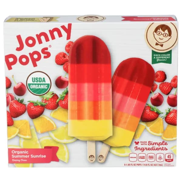 Jonny Pops Organic Summer Sunrise Frozen Bars