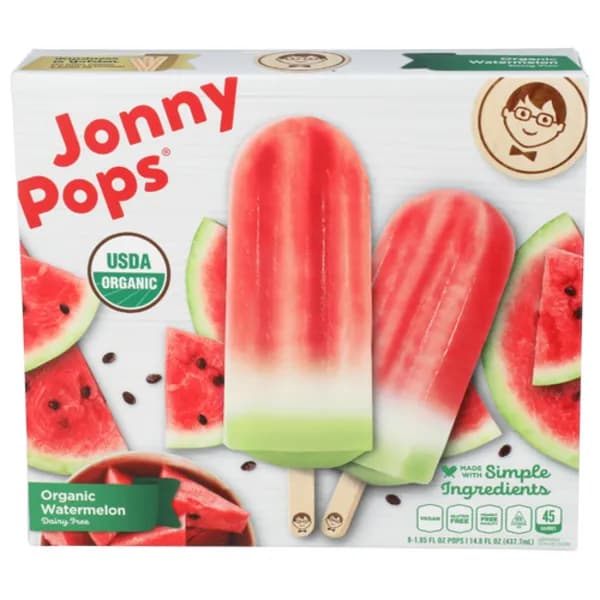 Jonny Pops Organic Watermelon Frozen Bars