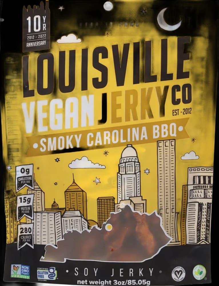 Louisville Vegan Jerky Co Soy Jerky, Smoky Carolina BBQ