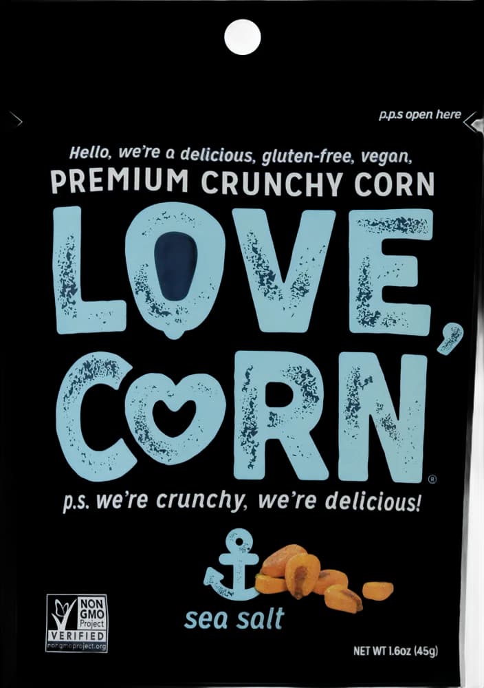 Love Corn Crunchy Corn, Premium, Sea Salt