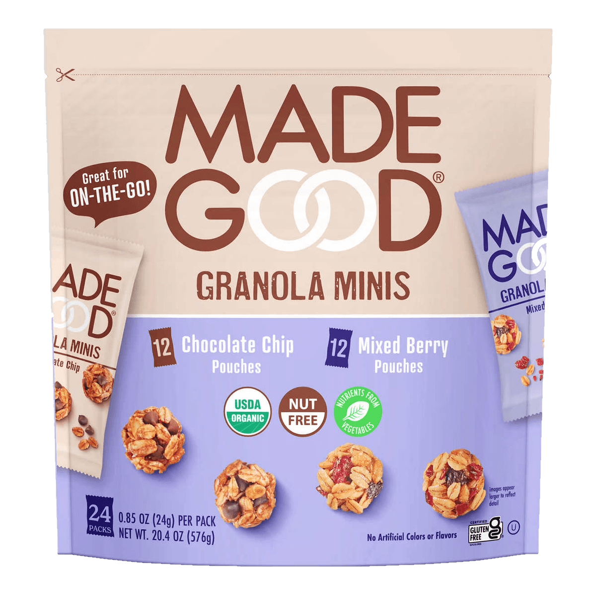 MadeGood Organic Granola Minis Variety Pack (Mixed Berry Flavor
)